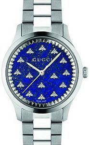 Gucci Damklocka YA1265043 G-Timeless Blå/Stål Ø32 mm