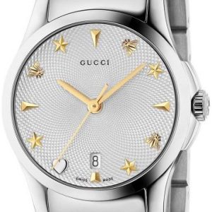 Gucci Damklocka YA126572A G-Timeless Silverfärgad/Stål Ø27 mm