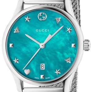 Gucci Damklocka YA126582 G-Timeless Blå/Stål Ø29 mm