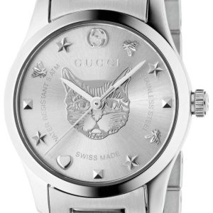 Gucci Damklocka YA126595 G-Timeless Silverfärgad/Stål Ø27 mm