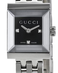 Gucci Damklocka YA128507 G- Frame Svart/Stål