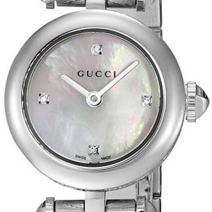 Gucci Damklocka YA141512 Diamantissima Vit/Stål Ø22 mm