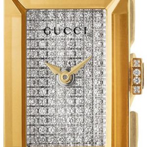 Gucci Damklocka YA147512 G-Frame Diamantinfattad/18 karat gult guld