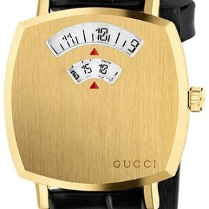 Gucci Damklocka YA157506 Grip Vit/Läder Ø27 mm