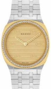 Gucci Damklocka YA163505 Gulguldstonad/Stål Ø30 mm