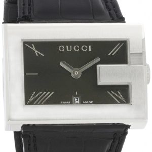 Gucci Herrklocka YA100302 Svart/Läder