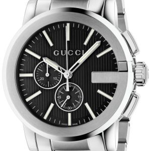 Gucci Herrklocka YA101204 G Chrono Svart/Stål Ø44 mm