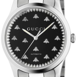 Gucci Herrklocka YA126283 G-Timeless Svart/Stål Ø42 mm