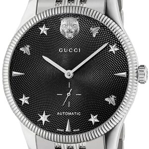 Gucci Herrklocka YA126353 G-Timeless Svart/Stål Ø40 mm