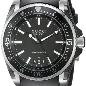 Gucci Herrklocka YA136204A Dive Svart/Gummi Ø45 mm