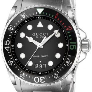 Gucci Herrklocka YA136208A Dive Svart/Stål Ø45 mm