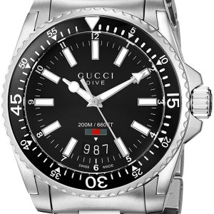 Gucci Herrklocka YA136301A Dive Svart/Stål Ø40 mm