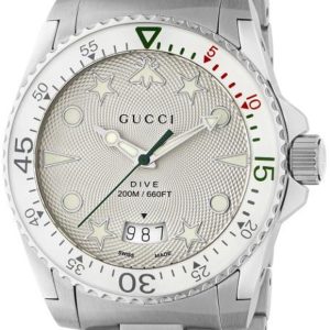 Gucci Herrklocka YA136336 Dive Grå/Stål Ø40 mm