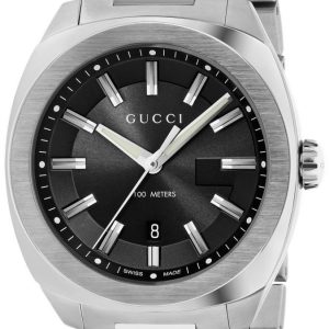 Gucci Herrklocka YA142301 Svart/Stål Ø41 mm