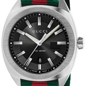 Gucci Herrklocka YA142305 Svart/Textil Ø41 mm