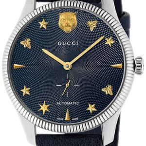 Gucci YA126347 G-Timeless Blå/Läder Ø40 mm