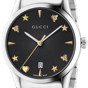 Gucci YA1264029A G-Timeless Svart/Stål Ø38 mm