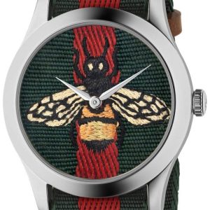 Gucci YA1264060 G-Timeless Flerfärgad/Textil Ø38 mm