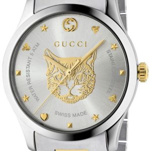 Gucci YA1264074 G-Timeless Silverfärgad/Gulguldtonat stål Ø38 mm