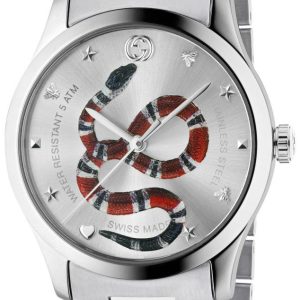 Gucci YA1264076 G-Timeless Silverfärgad/Stål Ø38 mm