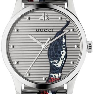 Gucci YA1264123 G-Timeless Silverfärgad/Stål Ø38 mm