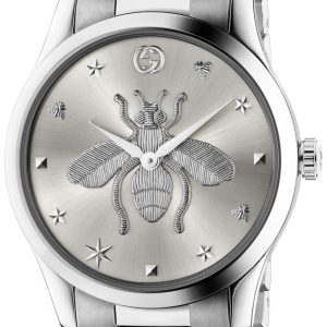 Gucci YA1264126 G-Timeless Silverfärgad/Stål Ø38 mm