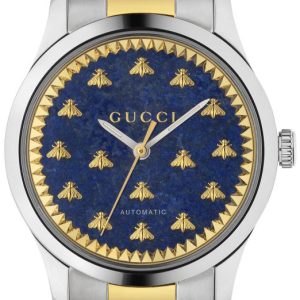 Gucci YA1264129 G-Timeless Blå/18 karat gult guld Ø38 mm