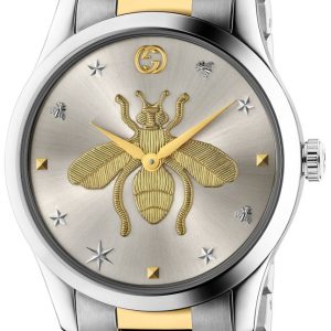 Gucci YA1264131 G-Timeless Silverfärgad/Gulguldtonat stål Ø38 mm