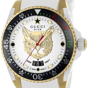 Gucci YA136322 Dive Vit/Gummi Ø40 mm