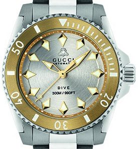 Gucci YA136357 Dive Silverfärgad/Stål Ø40 mm