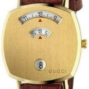 Gucci YA157402 Gulguldstonad/Läder