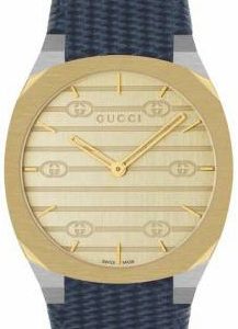 Gucci YA163418 Gulguldstonad/Läder Ø38 mm