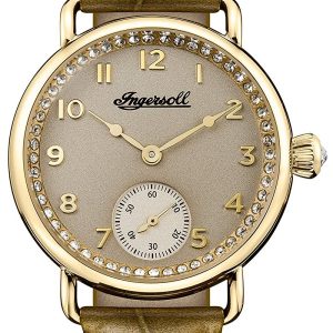 Ingersoll The Trenton Damklocka I03603 Beige/Läder Ø34 mm