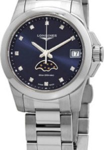 Longines Conquest Ladies Damklocka L3.380.4.97.6 Blå/Stål Ø29.5 mm