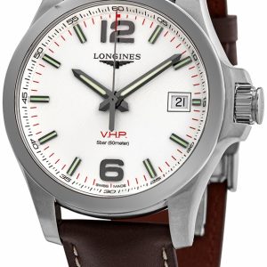 Longines Conquest V.H.P. Herrklocka L3.716.4.76.4 Vit/Läder Ø41 mm