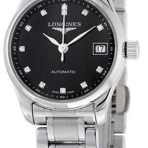 Longines Damklocka L2.128.4.57.6 Master Svart/Stål Ø25.5 mm