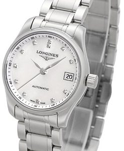 Longines Damklocka L2.128.4.87.6 Master Vit/Stål Ø25.5 mm