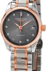 Longines Damklocka L2.128.5.07.7 Master Grå/18 karat roséguld