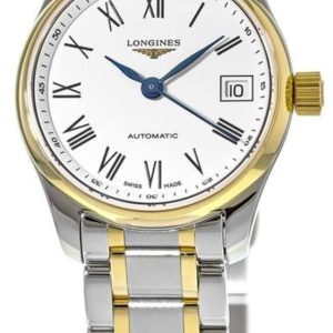 Longines Damklocka L2.128.5.11.7 Master Vit/18 karat gult guld Ø25.5