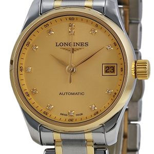 Longines Damklocka L2.128.5.37.7 Master Champagnefärgad/Stål Ø25.5