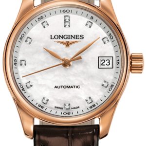 Longines Damklocka L2.128.8.87.3 Master Vit/Läder Ø25.5 mm