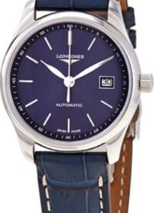 Longines Damklocka L2.257.4.92.0 Master Blå/Läder Ø29 mm