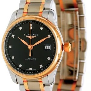 Longines Damklocka L2.257.5.59.7 Master Svart/18 karat roséguld Ø29