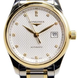 Longines Damklocka L2.257.5.77.7 Master Vit/18 karat gult guld Ø29 mm