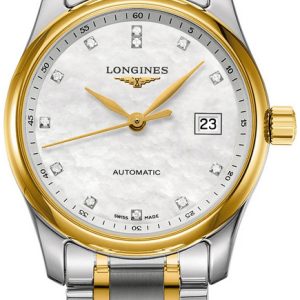 Longines Damklocka L2.257.5.87.7 Master Vit/Gulguldtonat stål Ø29 mm