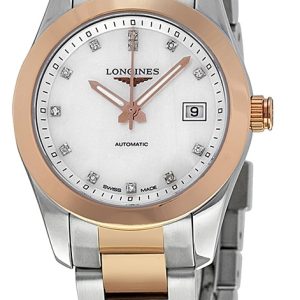 Longines Damklocka L2.285.5.87.7 Conquest Ladies Vit/18 karat