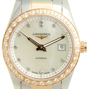 Longines Damklocka L2.285.5.88.7 Conquest Ladies Vit/18 karat