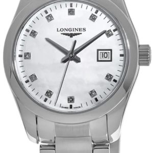 Longines Damklocka L2.286.4.87.6 Conquest Classic Vit/Stål Ø29.5 mm