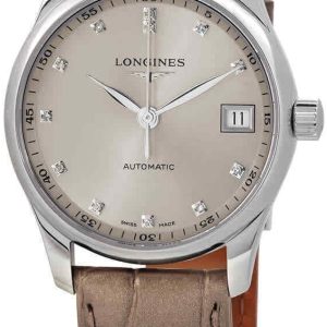 Longines Damklocka L2.357.4.07.2 Master Beige/Läder Ø34 mm