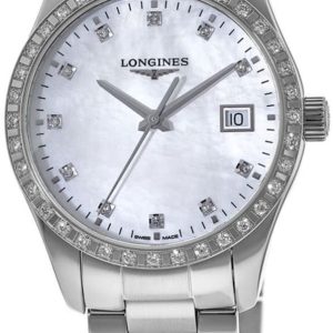 Longines Damklocka L2.386.0.87.6 Conquest Classic Vit/Stål Ø34 mm